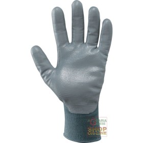 GUANTI TESSUTO SINTETICO PALMO IMPREGNATO IN NITRILE  DORSO AERATO  COLORE GRIGIO  TG  7 8 9 10 GUANTI TESSUTO SINTETICO PALMO IMPREGNATO IN NITRILE DORSO