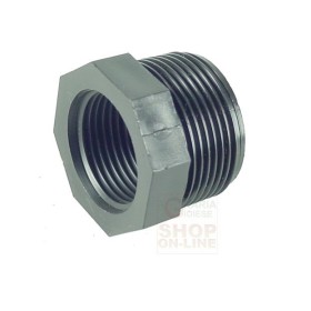RIDUZIONE FILETTATA NERA M/F 2 X 1 - 1/4 POLL. RIDUZIONE FILETTATA NERA M/F 2 X 1 - 1/4 POLL.