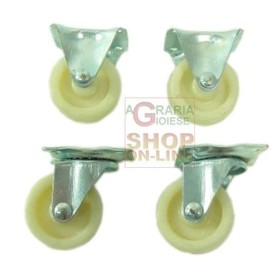 SET 4 RUOTE IN NYLON DIAM. 40 MM. SET 4 RUOTE IN NYLON DIAM. 40 MM.