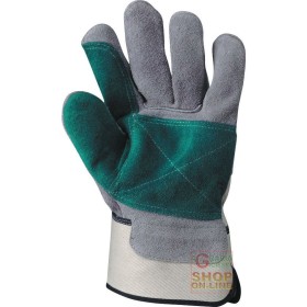 GUANTO CROSTA GROPPONE DORSO TELA  PALMO RINFORZATO VERDE  TG  10 GUANTO CROSTA GROPPONE DORSO TELA PALMO RINFORZATO VERDE TG 10