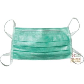 MASCHERINA ANTIPOLVERE CON ELASTICI  CONF  50 PEZZI  COLORE VERDE MASCHERINA ANTIPOLVERE CON ELASTICI CONF 50 PEZZI COLORE VERDE