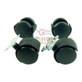SET 4 RUOTE IN PLASTICA DIAM. 40 MM. SET 4 RUOTE IN PLASTICA DIAM. 40 MM.
