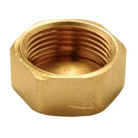 CALOTTA TAPPO FEMMINA IN OTTONE GIALLO ART.300 POLL. 1 CALOTTA TAPPO FEMMINA IN OTTONE GIALLO ART.300 POLL. 1