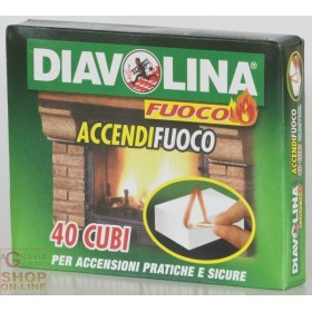 DIAVOLINA ACCENDIFUOCO 40 CUBETTI ART.15300 DIAVOLINA ACCENDIFUOCO 40 CUBETTI ART.15300
