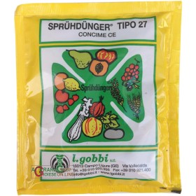 GOBBI SPRUHDUNGER TIPO 27 CONCIME FOGLIARE N.P.K. 27.11.15 CON MICROELEMENTI GR. 100 GOBBI SPRUHDUNGER TIPO 27 CONCIME FOGLIARE N.P.K. 27.11.15 CON