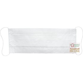 MASCHERINA MONOUSO IN CARTA  CON ELASTICO  CM 19X7  CONF  100 PEZZI  COLORE BIANCO MASCHERINA MONOUSO IN CARTA CON ELASTICO CM 19X7 CONF 100 PEZZI