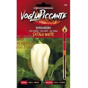 VOGLIA PICCANTE SEMI DI PEPERONCINO PICCANTE FATALI BIANCO VOGLIA PICCANTE SEMI DI PEPERONCINO PICCANTE FATALI BIANCO