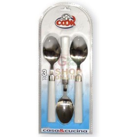 MAX SET 3 CUCCHIAI M/COLOR ROSSO/BIANCO MAX SET 3 CUCCHIAI M/COLOR ROSSO/BIANCO