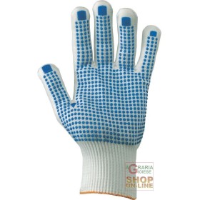 GUANTO TESSUTO SINTETICO  PALMO PUNTINATO  INTERNO IN NYLON  POLSO MAGLIA  TG  7 8 9 10 GUANTO TESSUTO SINTETICO PALMO PUNTINATO INTERNO IN NYLON POLSO