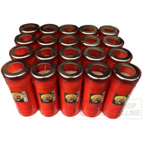 LUMINO VOTIVO CERO ECOLOGICO T90 ROSSO PADRE PIO CONF. 20 LUMINO VOTIVO CERO ECOLOGICO T90 ROSSO PADRE PIO CONF. 20