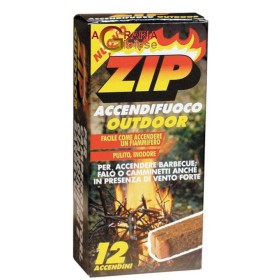 ZIP ACCENDIFUOCO ECOLOGICO A FIAMMIFERO ISTANTANEO PZ. 12 ZIP ACCENDIFUOCO ECOLOGICO A FIAMMIFERO ISTANTANEO PZ. 12
