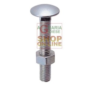 BULLONI ZINCATI A LEGNO CON DADO TTQST UNI-5732 8 X 40 PZ. 10 BULLONI ZINCATI A LEGNO CON DADO TTQST UNI-5732 8 X 40 PZ. 10