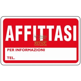 CARTELLO SEGNALE AFFITTASI MM. 300X200 CARTELLO SEGNALE AFFITTASI MM. 300X200
