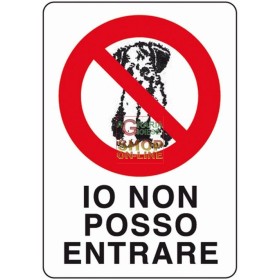 CARTELLO SEGNALE IO NON POSSO ENTRARE MM. 300X200 CARTELLO SEGNALE IO NON POSSO ENTRARE MM. 300X200