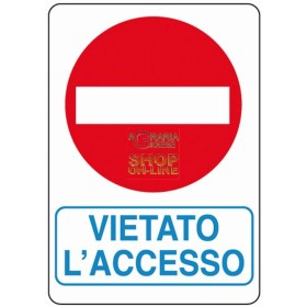 CARTELLO SEGNALE VIETATO ACCESSO MM. 300X200 CARTELLO SEGNALE VIETATO ACCESSO MM. 300X200