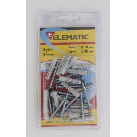 ELEMATIC BLISTER TASSELLI E/VA 6 PZ. 15 ELEMATIC BLISTER TASSELLI E/VA 6 PZ. 15