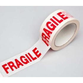 NASTRO ADESIVO BIANCO CON SCRITTA FRAGILE MT. 66 NASTRO ADESIVO BIANCO CON SCRITTA FRAGILE MT. 66