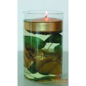 VASETTO IN VETRO FIORE CANDELA ROSSO ORO VASETTO IN VETRO FIORE CANDELA ROSSO ORO