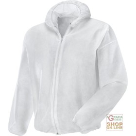 GIUBBINO IN PLP GR  40  CHIUSURA CON ZIP  COLORE BIANCO  TG  M L XL XXL GIUBBINO IN PLP GR 40 CHIUSURA CON ZIP COLORE BIANCO TG M L XL