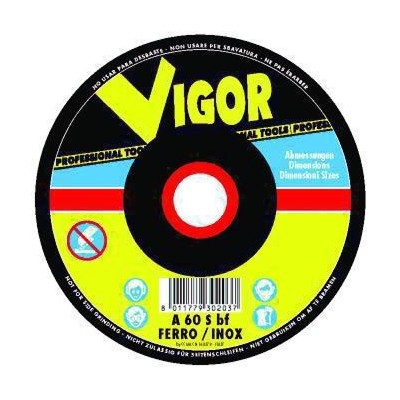 VIGOR MOLA ABRASIVA SPECIAL ACCIAIO-INOX PIANE 125X1,6X22