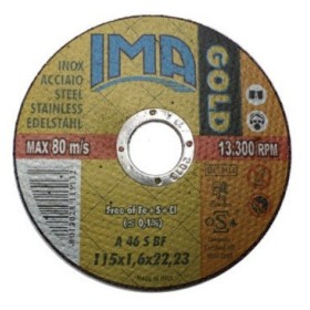 DISCO PER SMERIGLIATIRCE TAGLIO INOX 115X1,2X22,23 DISCO PER SMERIGLIATIRCE TAGLIO INOX 115X1,2X22,23