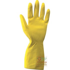 GUANTI IN LATTICE CM 31  COLORE GIALLO  TG  6 6 5 7 7 5 8 8 5 9 9 5 10 10 5 GUANTI IN LATTICE CM 31 COLORE GIALLO TG 6 6 5 7 7 5 8 8 5 9 9