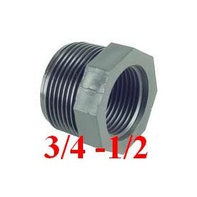 RIDUZIONE FILETTATA NERA M/F 3/4-1/2 RIDUZIONE FILETTATA NERA M/F 3/4-1/2