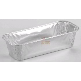VASCHETTA CONTENITORE ALLUMINIO PLUMCAKE CM. 22 X 9 X 4,5 PZ. 3 VASCHETTA CONTENITORE ALLUMINIO PLUMCAKE CM. 22 X 9 X 4,5 PZ. 3