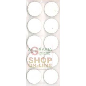 FELTRINI AUTOADESIVI TONDI DIAM. 30 MM PZ. 6 COLORE BIANCO PER SEDIE TAVOLI MOBILI FELTRINI AUTOADESIVI TONDI DIAM. 30 MM PZ. 6 COLORE BIANCO PER
