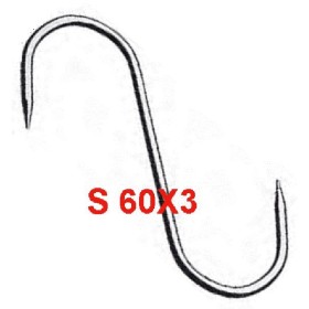 GANCIO PER MACELLAIO A S MM. 60X3 GANCIO PER MACELLAIO A S MM. 60X3