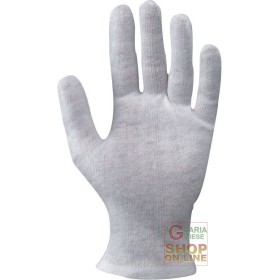 GUANTO COTONE BIANCO ECONOMICO  ORLATO  TG  7 9 GUANTO COTONE BIANCO ECONOMICO ORLATO TG 7 9