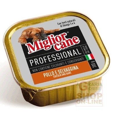 MIGLIORCANE PROFESSIONAL CON POLLO E SELVAGGINA GR. 300