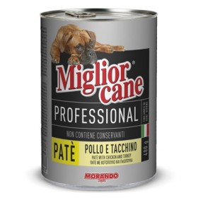 MIGLIORCANE PROFESSIONAL PATE CON POLLO E TACCHINO GR.400 MIGLIORCANE PROFESSIONAL PATE CON POLLO E TACCHINO GR.400