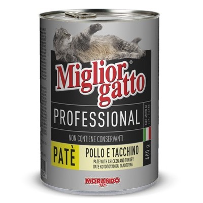 MIGLIORGATTO PATE PROFESSIONAL POLLO E TACCHINO GR.400