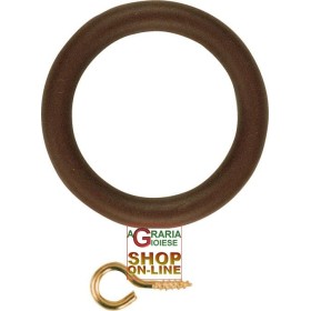 ANELLI PLASTICA CON FORO D.46 X 66 NOCE (conf. 10 pz) ANELLI PLASTICA CON FORO D.46 X 66 NOCE (conf. 10 pz)