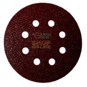 DISCO ABRASIVO VELCRATO CON 8 FORI MM. 125 GR.100 DISCO ABRASIVO VELCRATO CON 8 FORI MM. 125 GR.100