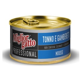 MIGLIORGATTO PRELIBATI TONNO E GAMBERETTI GR. 85 MIGLIORGATTO PRELIBATI TONNO E GAMBERETTI GR. 85