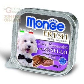 MONGE FRESH PATE E BOCCONCINI PER CANI CON AGNELLO GR. 100 MONGE FRESH PATE E BOCCONCINI PER CANI CON AGNELLO GR. 100