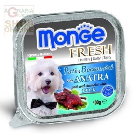 MONGE FRESH PATE E BOCCONCINI PER CANI CON ANATRA GR. 100 MONGE FRESH PATE E BOCCONCINI PER CANI CON ANATRA GR. 100