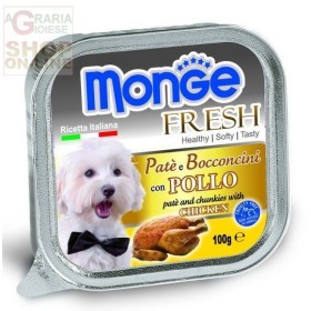 MONGE FRESH PATE E BOCCONCINI PER CANI CON POLLO GR. 100 MONGE FRESH PATE E BOCCONCINI PER CANI CON POLLO GR. 100