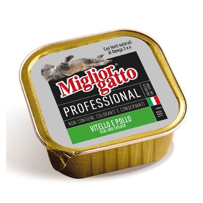 MIGLIORGATTO PROFESSIONAL CON VITELLO E POLLI GR.100