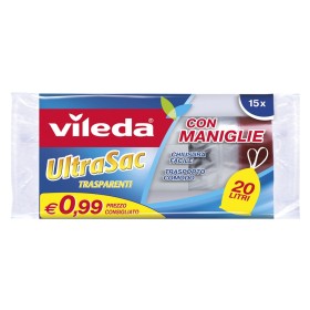 Vileda UltraSac Sacchi Universale Immondizia cm. 45x47 lt. 20 con maniglia Vileda UltraSac Maniglie Universale Trasparente 45X47 20lt.