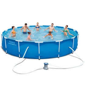 BESTWAY 56595 PISCINA CON TELAIO STEEL PRO FRAME CON POMPA CM. 427x84h. BESTWAY 56595  PISCINA CON TELAIO STEEL PRO FRAME CM. 427x84h.