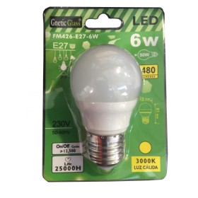 LAMPADINA A LED LUCE CALDA 3000K 480 LUMENS E27 6W LAMPADINA A LED LUCE CALDA 3000K 480 LUMENS E27 6W