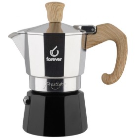 FOREVER Macchina del caffè caffettiera Miss Woody effetto legno 3 tazze FOREVER Macchina del caffè caffettiera Miss Woody effetto legno