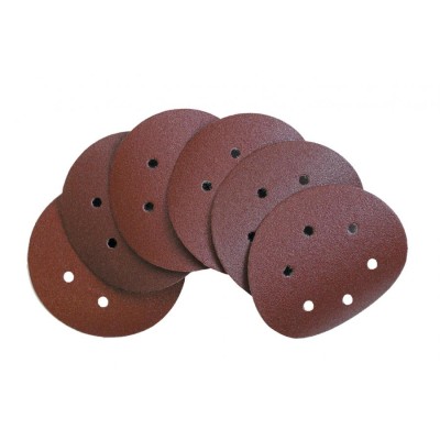 DISCO ABRASIVO CON FISSAGGIO A STRAPPO 6 FORI MM. 150 GR.40