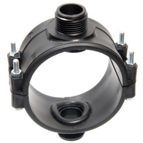 PRESA A STAFFA DOPPIA PER TUBO NERO DIAM. 90 USCITA 1F PRESA A STAFFA DOPPIA PER TUBO NERO DIAM. 90 USCITA 1F