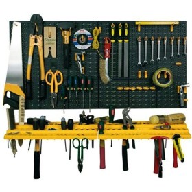 SET 2 PANNELLI PORTAUTENSI CON 2 MENSOLE E 50 GANCI IN PLASTICA CM. 97,8x77,8x74,3 SET 2 PANNELLI PORTAUTENSI CON 2 MENSOLE E 50 GANCI IN PLASTICA CM. 97,8x77,8x74,3