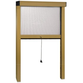 ZANZARIERA IRS IN ALLUMINIO SOTTILE VERTICALE BRONZO CM. 120x160 RIDUCIBILE ZANZARIERA IRS IN ALLUMINIO SOTTILE VERTICALE BRONZO CM.