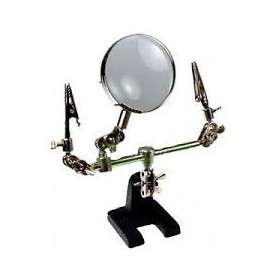 LENTE DI INGRANDIMENTO CON PINZE MM 63 Lente di ingrandimento con pinze per elettronica diametro mm. 63